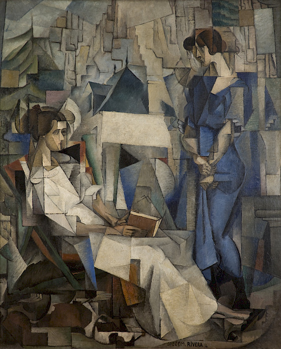Diego Rivera (Guanajuato, Mexico, 1886 - 1957, Mexico City, Mexico), "Dos Mujeres (Two Women)," 1914, oil on canvas, 77 3/4 x 63 1/2 in., Arkansas Museum of Fine Arts Foundation Collection: Gift of Abby Rockefeller Mauzé. 1955.010.