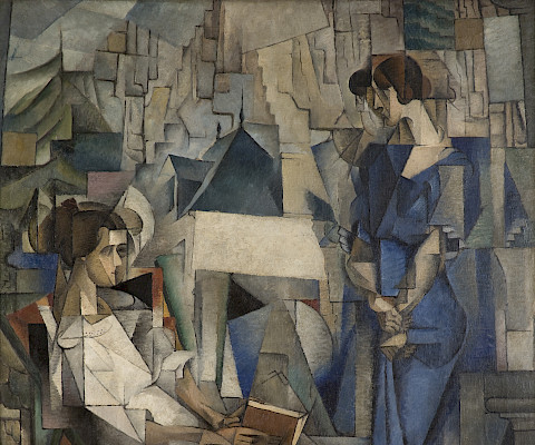 Diego Rivera (Guanajuato, Mexico, 1886 - 1957, Mexico City, Mexico), "Dos Mujeres (Two Women)," 1914, oil on canvas, 77 3/4 x 63 1/2 in., Arkansas Museum of Fine Arts Foundation Collection: Gift of Abby Rockefeller Mauzé. 1955.010.