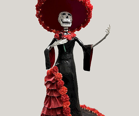 Best in Class: Collaborative Project, "Catrina," paper mâché, 65 x 34 x 36 in., Arkansas Arts Academy, Art Educator: Carrie Haase.