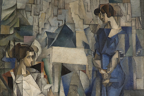 Detail photo of a painting by Diego Rivera.