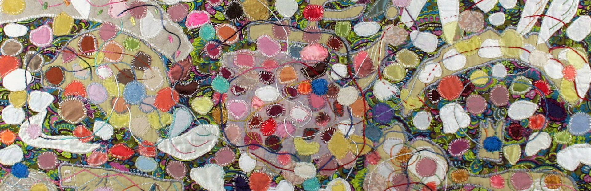 Detail photo of an abstract fiber work by Anna Torma.