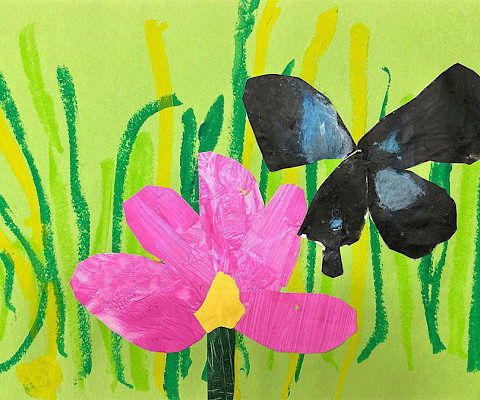 Krislyn W., "Butterfly," tempera and paper, 12 x 18 in., Flippin Elementary, Art Educator: Tracey Moore.