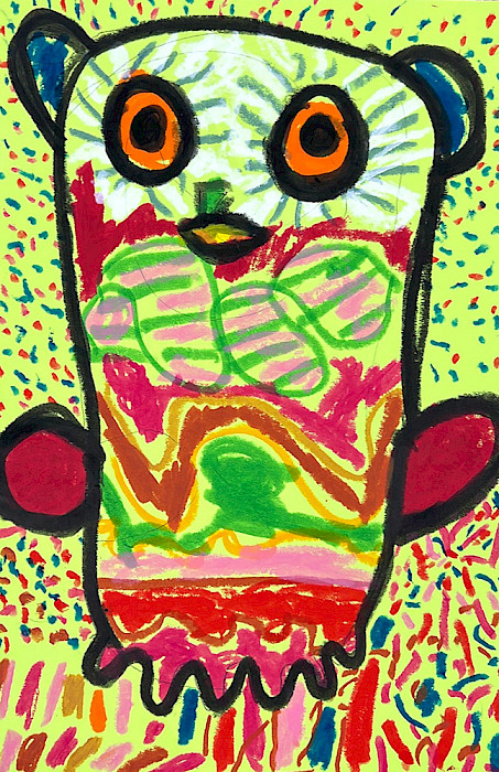 Tristan S., "Alebrije-A Mythical Creature" tempera, 12 x 18 in., Gibbs International Magnet Elementary, Art Educator: Blair Ray.