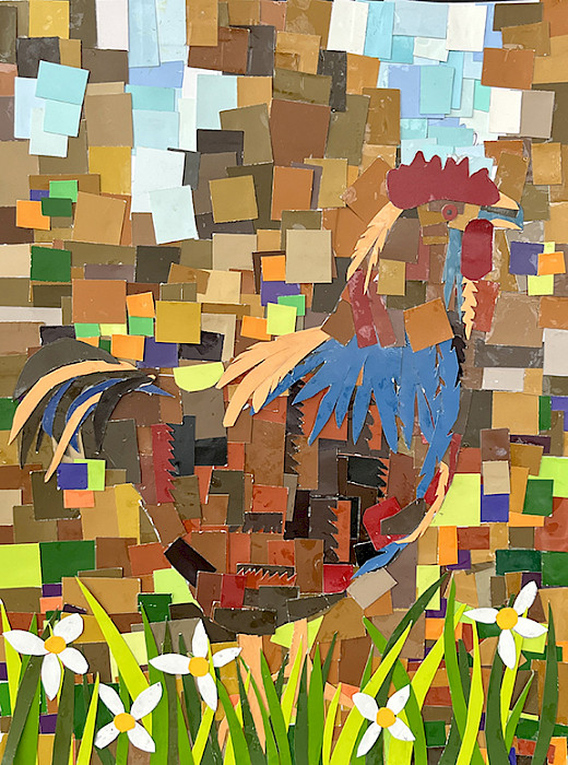 Berkley C., "Reggie," paper, 9 x 12 in., CD Creative Studio, Art Educator: Cynthia Delahunt.