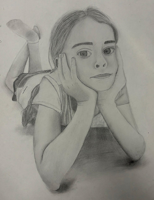 Kaylee F., "Emily Sue," graphite, 18 x 24 in., Grimsley Junior High, Art Educator: Jerris Palmer.