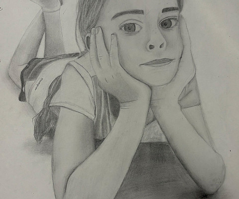 Kaylee F., "Emily Sue," graphite, 18 x 24 in., Grimsley Junior High, Art Educator: Jerris Palmer.
