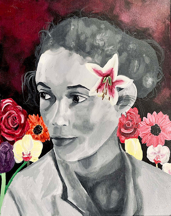 Elise F., "Generational Garden," acrylic, 16 x 20 in., Pulaski Academy, Art Educator: Stephanie Smith.