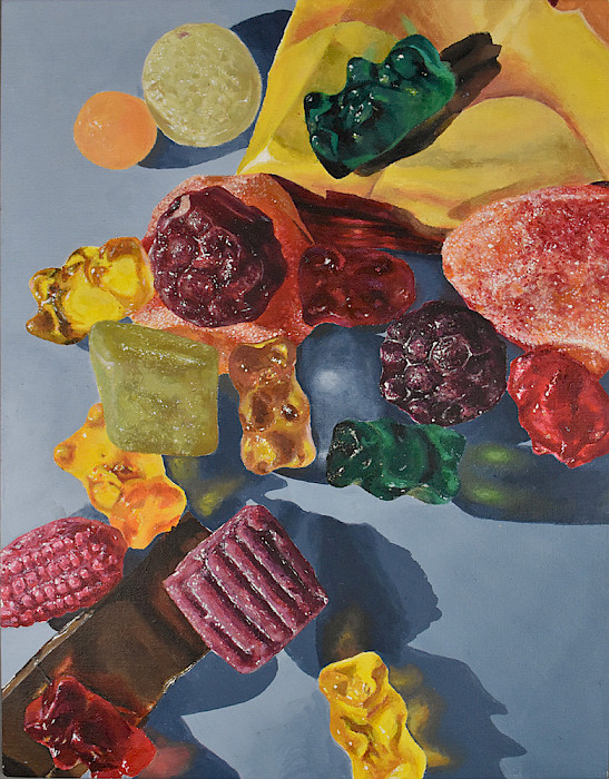 AMFA Docents' Recognition Award: Diana J., "Sugar Rush," acrylic, 14 x 18 in., Episcopal Collegiate School, Art Educator: Anastasia Fink.