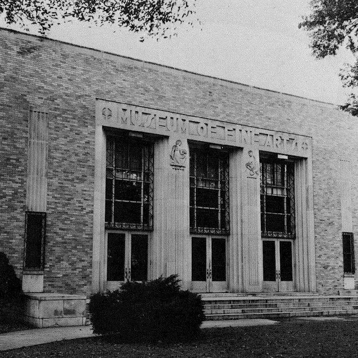 1937 Facade: The Museum of Fine Arts and its Art Deco facade opened to the public in 1937.