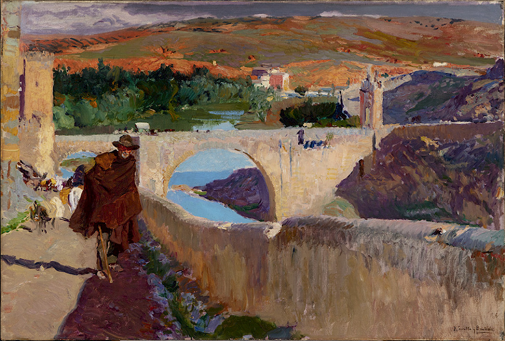 Landscape painting of a Spanish countryside done in oil on canvas by Joaquin Sorolla y Bastida.