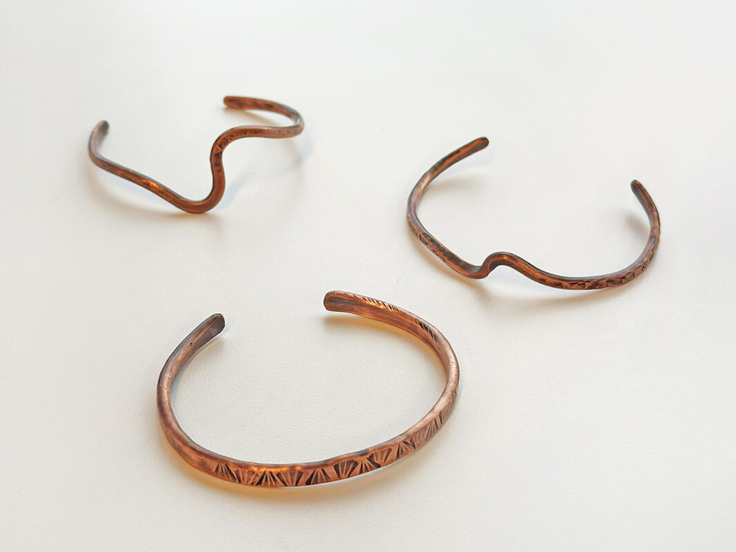 Art For Two: Hammered Copper Bracelet