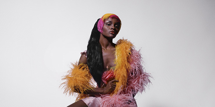 Untitled (Studio shoot with Marcia McBroom. Album cover for The Players’ Association featuring David Sanborn and Mtume)