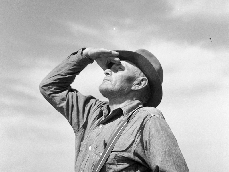 Mike Sullinger Who Has a Farm Near Carson, North Dakota, Looks for Rain